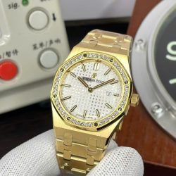 Đồng Hồ Audemars Piguet Royal Oak 67651OR Replica Nữ Đính Đá Máy Cơ Automatic 34mm (5)