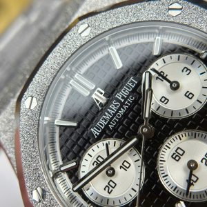 Đồng Hồ Audemars Piguet Royal Oak Chronograph Frosted Gold 26240 Mặt Đen Rep Cao Cấp Xưởng APS 41mm (2)