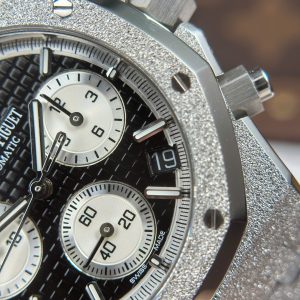 Đồng Hồ Audemars Piguet Royal Oak Chronograph Frosted Gold 26240 Mặt Đen Rep Cao Cấp Xưởng APS 41mm (2)