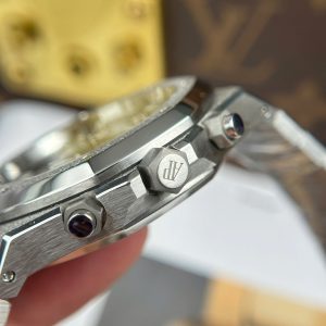 Đồng Hồ Audemars Piguet Royal Oak Chronograph Frosted Gold 26240 Mặt Đen Rep Cao Cấp Xưởng APS 41mm (2)