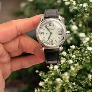 Đồng Hồ Chopard Happy Sport Chế Tác Nữ Mặt Trắng Dây Da 36mm (2)