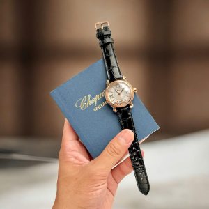 Đồng Hồ Chopard Nữ Chế Tác Happy Sport Mạ Vàng Hồng Dây Da 36mm (2)