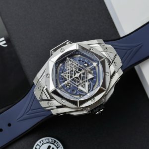 Đồng Hồ Hublot Big Bang Sang Bleu II Fake Cao Cấp Màu Xanh Blue 45mm (2)