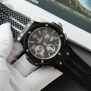 Đồng Hồ Hublot Big Bang Titanium Màu Đen Dây Cao Su Fake Cao Cấp 42mm (2)