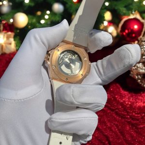 Đồng Hồ Hublot Replica 11 Big Bang One Click Bọc Vàng Thật + Kim Cương Moissanite Baguette 39mm (2)