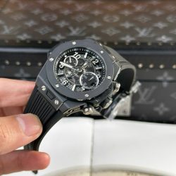 Đồng Hồ Hubot Big Bang Unico Chế Tác Vỏ Gốm Đen Nhà Máy BBF 42mm (2)