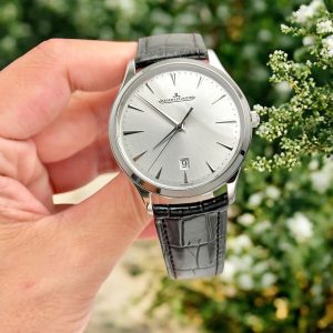 Đồng Hồ Jaeger LeCoultre Fake 11 Master Ultra thin 1288420 Mặt Bạc Dây Da 40mm (2)