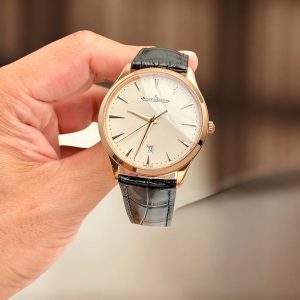 Đồng Hồ Jaeger LeCoultre Replica 11 Master Ultra thin Date Q1232510 Mạ Vàng Hồng Dây Da 40mm (2)