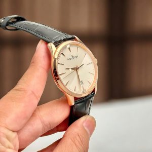 Đồng Hồ Jaeger LeCoultre Replica 11 Master Ultra thin Date Q1232510 Mạ Vàng Hồng Dây Da 40mm (2)