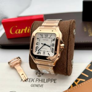 Đồng Hồ Nam Cartier Santos WGSA0018 Replica 11 Mạ Vàng Xưởng BV 39 (2)