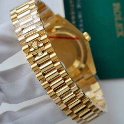 Đồng Hồ Nam Rolex Day-Date Chế Tác Mặt Ombre Xanh Lá Cây Bọc Vàng Thật Xưởng GM 40mm (2)