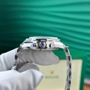 Đồng Hồ Omega Replica 11 Speedmaster Moonwatch Chronograph Mặt Bạc Viền Gốm Đen Xưởng OM 42mm (1)