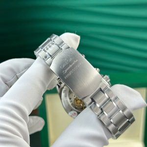 Đồng Hồ Omega Replica 11 Speedmaster Moonwatch Chronograph Mặt Bạc Viền Gốm Đen Xưởng OM 42mm (1)