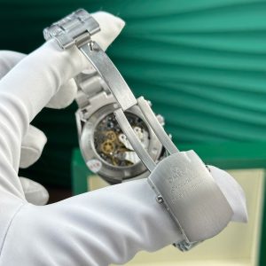 Đồng Hồ Omega Replica 11 Speedmaster Moonwatch Chronograph Mặt Bạc Viền Gốm Đen Xưởng OM 42mm (1)