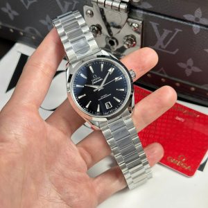 Đồng Hồ Omega Seamaster Aqua Terra 150M Replica 11 Mặt Đen Trơn Nhà Máy VS 41mm (2)