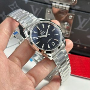 Đồng Hồ Omega Seamaster Aqua Terra 150M Replica 11 Mặt Đen Trơn Nhà Máy VS 41mm (2)