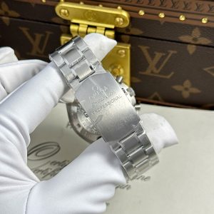 Đồng Hồ Omega Speedmaster Moonwatch Chronograph Mặt Đen Dây Kim Loại Replica Cao Cấp Xưởng OM 42mm (2)
