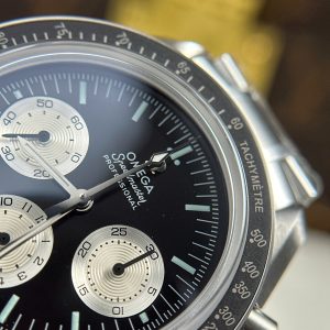 Đồng Hồ Omega Speedmaster Moonwatch Chronograph Mặt Đen Dây Kim Loại Replica Cao Cấp Xưởng OM 42mm (2)