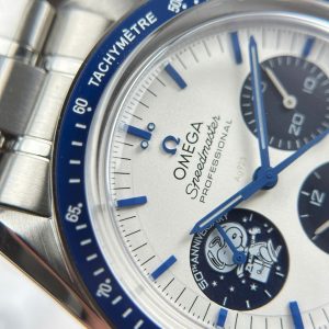 Đồng Hồ Omega Speedmaster Silver Snoopy 50th Anniversary Chế Tác Khoá Mới 42mm (2)
