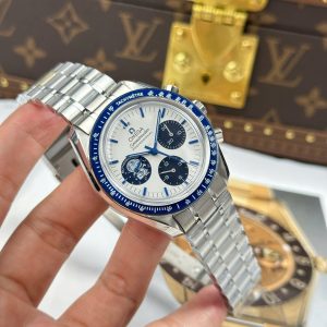 Đồng Hồ Omega Speedmaster Silver Snoopy 50th Anniversary Chế Tác Khoá Mới 42mm (2)