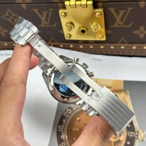 Đồng Hồ Omega Speedmaster Silver Snoopy 50th Anniversary Chế Tác Khoá Mới 42mm (2)