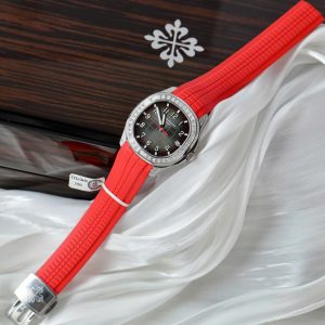 Đồng Hồ Patek Philippe Aquanaut 5167 Màu Đỏ Chế Tác Độ Moissanite Baguette 40mm (2)