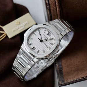 Đồng Hồ Patek Philippe Nữ Replica 11 Nautilus 7118 Mặt Trắng Dây Kim Loại Xưởng 3K 35 (2)