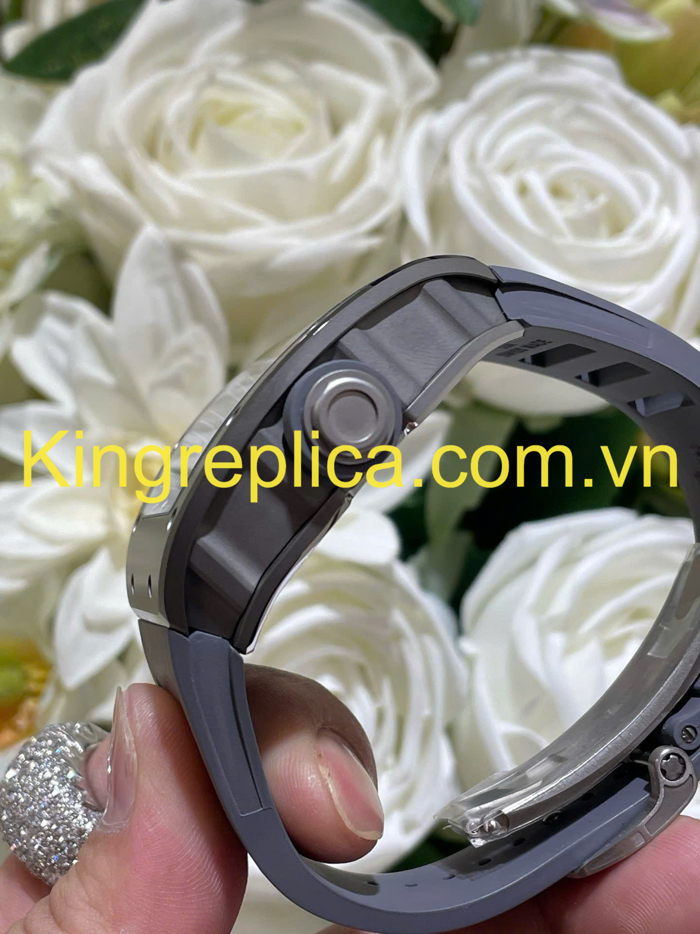 Đồng Hồ Richard Mille RM055 Bubba Watson Grey Ceramic Tuỳ Chỉnh Số 1 Thế Giới 42,7x49,9mm (6)