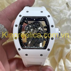 Đồng Hồ Richard Mille RM055 Bubba Watson Tuỳ Chỉnh Độc Quyền Gốm Trắng NTPT & Chuyển Động Vaucher 42,7x49,9mm (12)