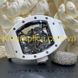 Đồng Hồ Richard Mille RM055 Bubba Watson Tuỳ Chỉnh Độc Quyền Gốm Trắng NTPT & Chuyển Động Vaucher 42,7x49,9mm (12)