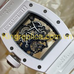 Đồng Hồ Richard Mille RM055 Bubba Watson Tuỳ Chỉnh Độc Quyền Gốm Trắng NTPT & Chuyển Động Vaucher 42,7x49,9mm (12)