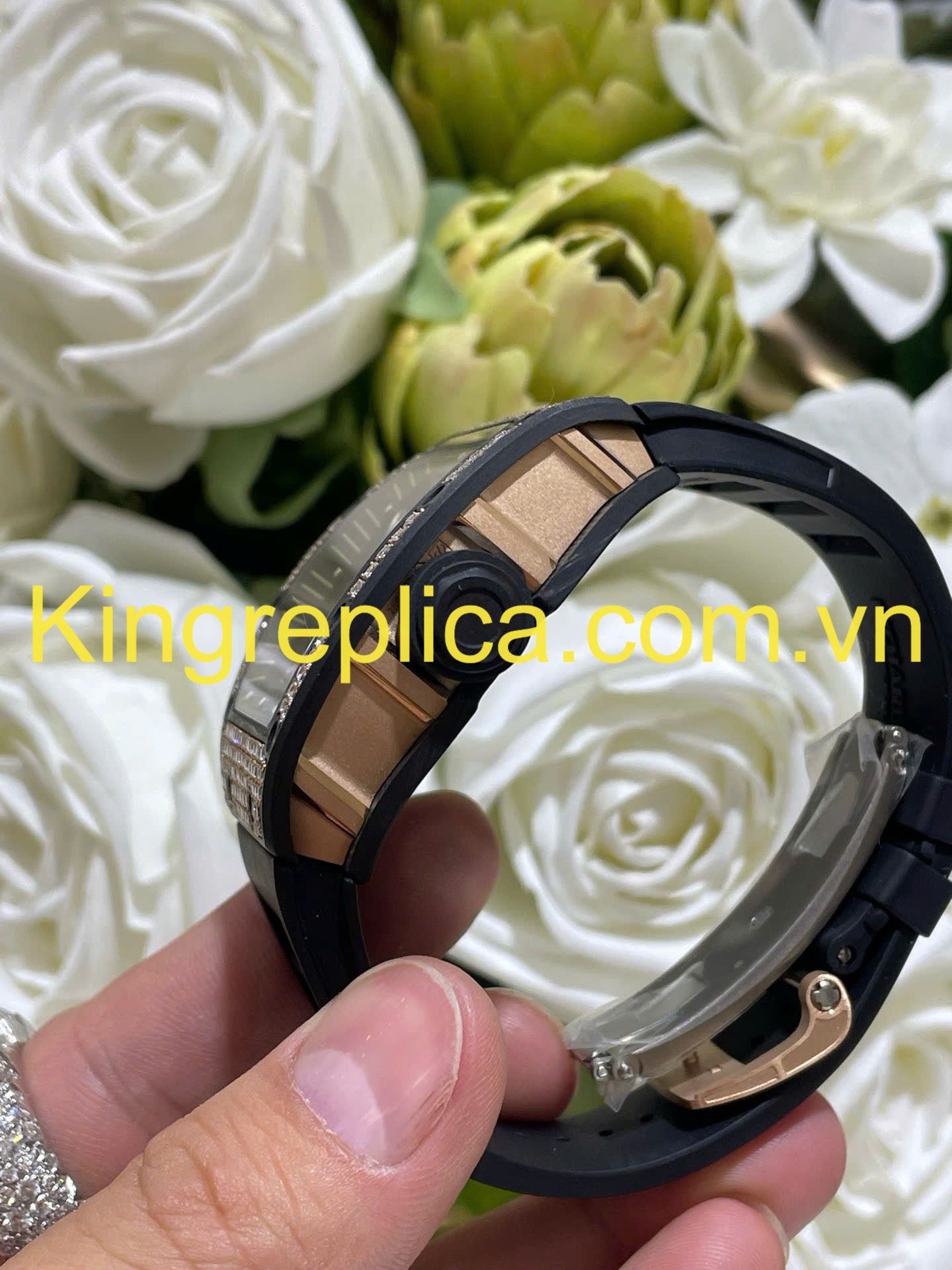 Đồng Hồ Richard Mille RM055 Carbon NTPT & Kim Cương CVD Bubba Watson Tuỳ Chỉnh Độc Quyền (2)