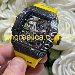 Đồng Hồ Richard Mille RM35-02 Rafael Nadal Yellow Tuỳ Chỉnh Độc Quyền Carbon + Bộ Máy Vaucher 44,5x49,94mm (11)