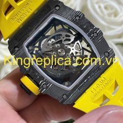 Đồng Hồ Richard Mille RM35-02 Rafael Nadal Yellow Tuỳ Chỉnh Độc Quyền Carbon + Bộ Máy Vaucher 44,5x49,94mm (11)