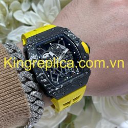 Đồng Hồ Richard Mille RM35-02 Rafael Nadal Yellow Tuỳ Chỉnh Độc Quyền Carbon + Bộ Máy Vaucher 44,5x49,94mm (11)