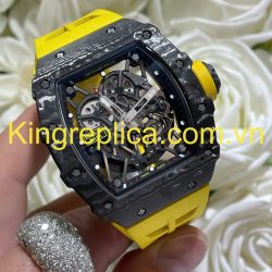 Đồng Hồ Richard Mille RM35-02 Rafael Nadal Yellow Tuỳ Chỉnh Độc Quyền Carbon + Bộ Máy Vaucher 44,5x49,94mm (11)