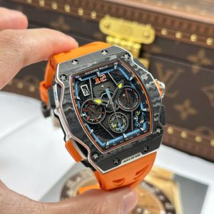 Đồng Hồ Richard Mille RM65-01 Chế Tác Màu Cam Dây Cao Su 44,5x49,9mm (1)