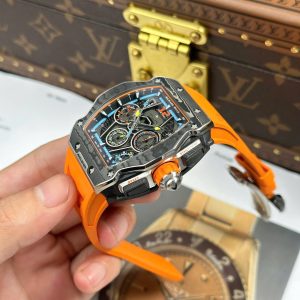 Đồng Hồ Richard Mille RM65-01 Chế Tác Màu Cam Dây Cao Su 44,5x49,9mm (1)