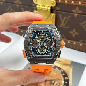 Đồng Hồ Richard Mille RM65-01 Chế Tác Màu Cam Dây Cao Su 44,5x49,9mm (1)