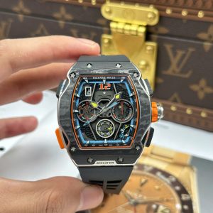 Đồng Hồ Richard Mille RM65-01 Chế Tác Vỏ Carbon Dây Cao Su Đen 44,5x49,9mm (1)