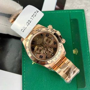 Đồng Hồ Rolex Cosmograph Daytona 116505 Chế Tác Bọc Vàng Hồng Mặt Chocolate 40mm (2)