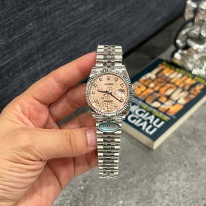 Đồng Hồ Rolex DateJust 126234 Mặt Số Vi Tính Màu Hồng Chế Tác Nhà Máy Clean 36mm (6)
