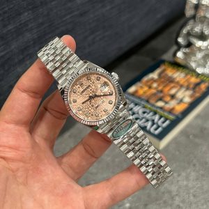 Đồng Hồ Rolex DateJust 126234 Mặt Số Vi Tính Màu Hồng Chế Tác Nhà Máy Clean 36mm (6)
