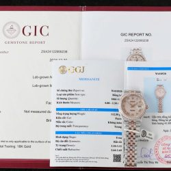 Đồng Hồ Rolex DateJust Chế Tác Bọc Vàng Đính Kim Cương Moissanite Hong Kong 36mm (2)