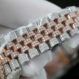 Đồng Hồ Rolex DateJust Chế Tác Bọc Vàng Đính Kim Cương Moissanite Hong Kong 36mm (2)