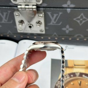 Đồng Hồ Rolex DateJust Chế Tác Nữ Mặt Hồng Cọc Số Đính Đá Nhà Máy THB 31mm (2)