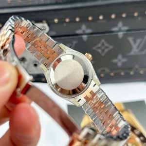 Đồng Hồ Rolex DateJust Chế Tác Nữ Mặt Hồng Viền Đính Đá Nhà Máy THB 31mm (1)