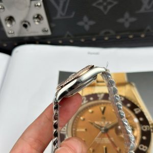 Đồng Hồ Rolex DateJust Chế Tác Nữ Mặt Hồng Viền Đính Đá Nhà Máy THB 31mm (1)