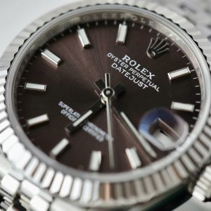 Đồng Hồ Rolex DateJust Fake 11 Cao Cấp Mặt Số Xám Tối Nhà Máy THB 31mm (2)