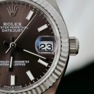 Đồng Hồ Rolex DateJust Fake 11 Cao Cấp Mặt Số Xám Tối Nhà Máy THB 31mm (2)